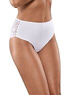 Panties, lace inlay, slightly higher waist, plain front